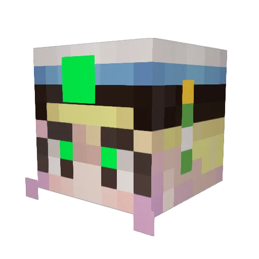 tekuran Minecraft avatar head, 3D render