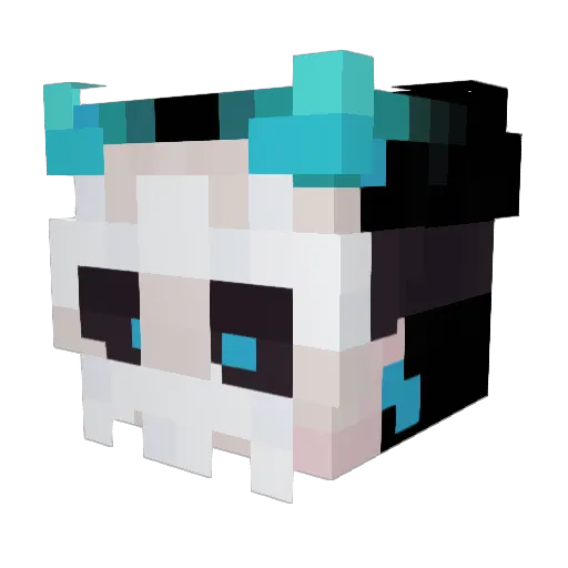 tekurcio Minecraft avatar head, 3D render