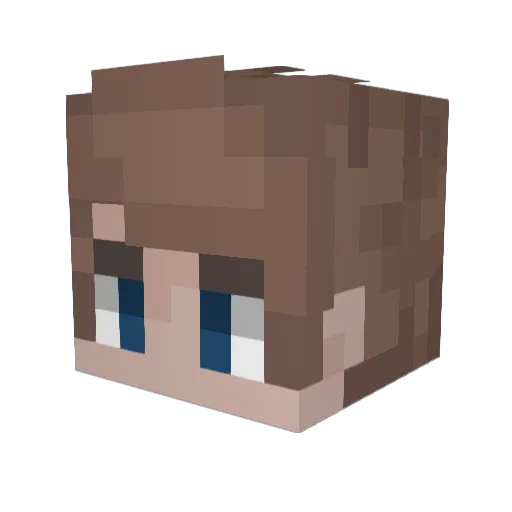teky__ Minecraft avatar head, 3D render