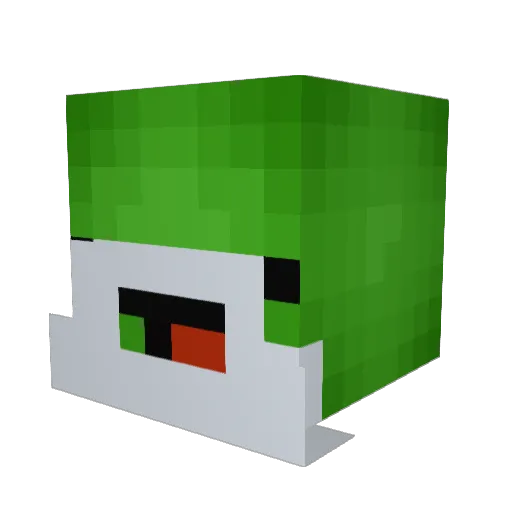 telafiesta Minecraft avatar head, 3D render