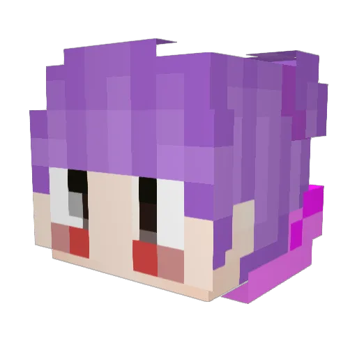 teleT0BY Minecraft avatar head, 3D render