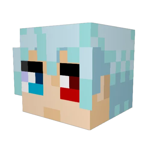 telenoco Minecraft avatar head, 3D render