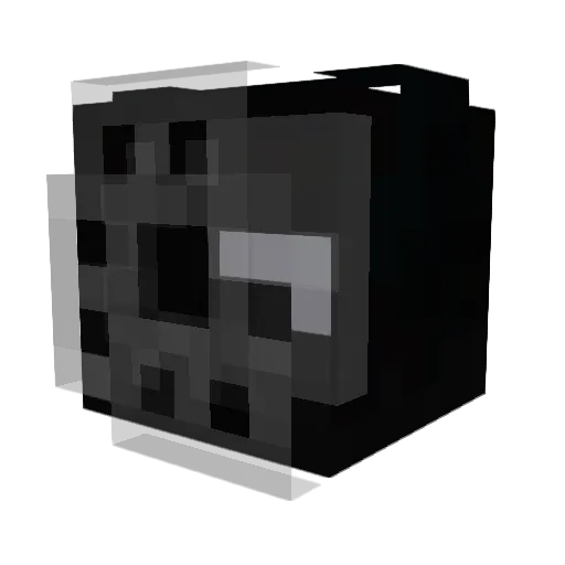 telephone001 Minecraft avatar head, 3D render
