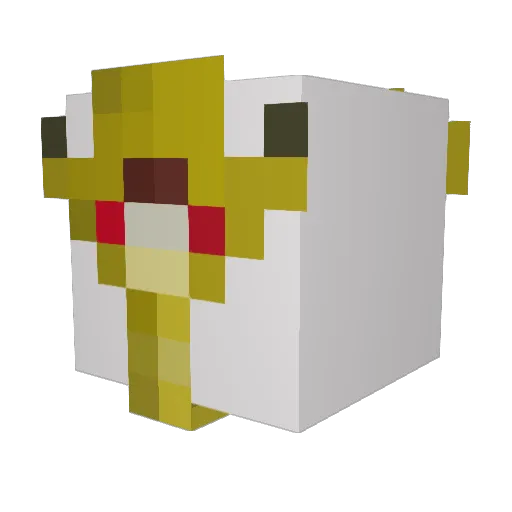 teleposho Minecraft avatar head, 3D render
