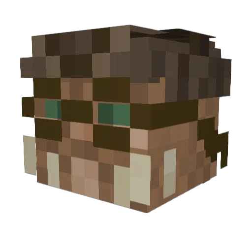 telestar Minecraft avatar head, 3D render