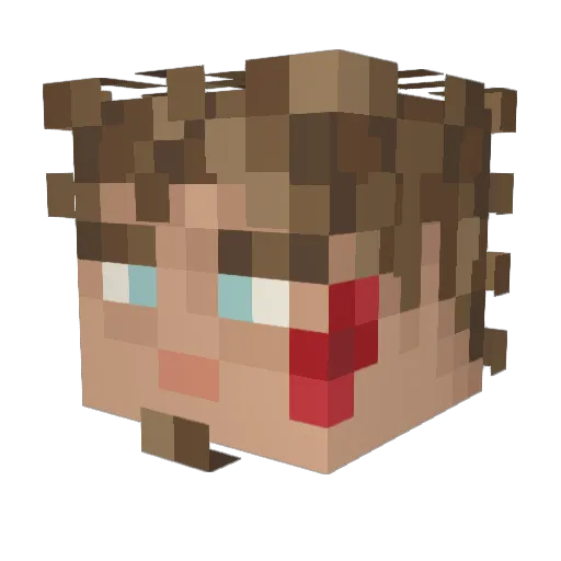 teletubbyJ Minecraft avatar head, 3D render