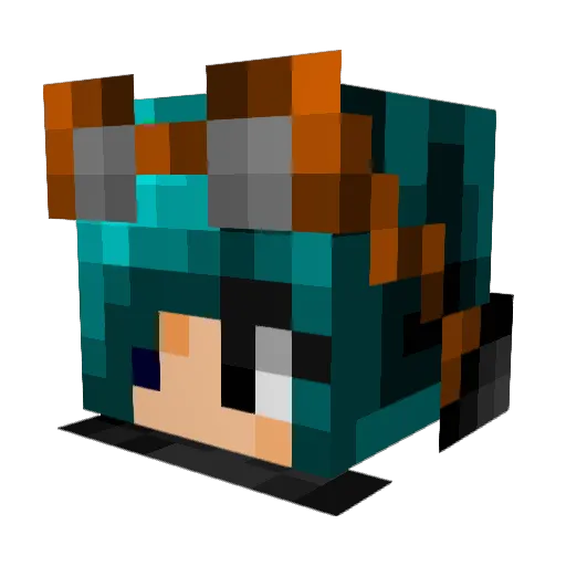 tellaphone Minecraft avatar head, 3D render