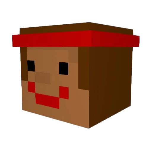 telltales Minecraft avatar head, 3D render