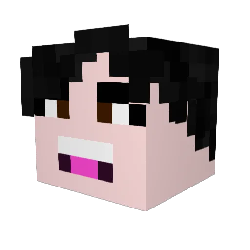 tellytoy Minecraft avatar head, 3D render