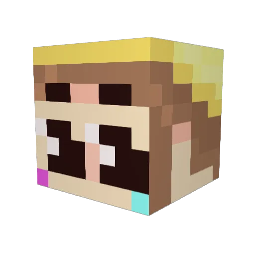 telosie Minecraft avatar head, 3D render