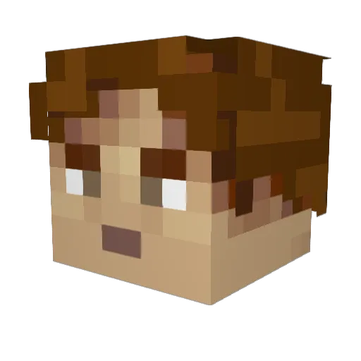 temafade Minecraft avatar head, 3D render