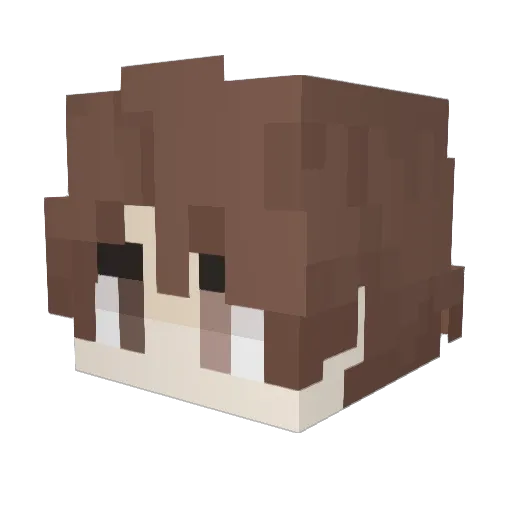 temic Minecraft avatar head, 3D render