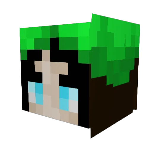 temjoy Minecraft avatar head, 3D render