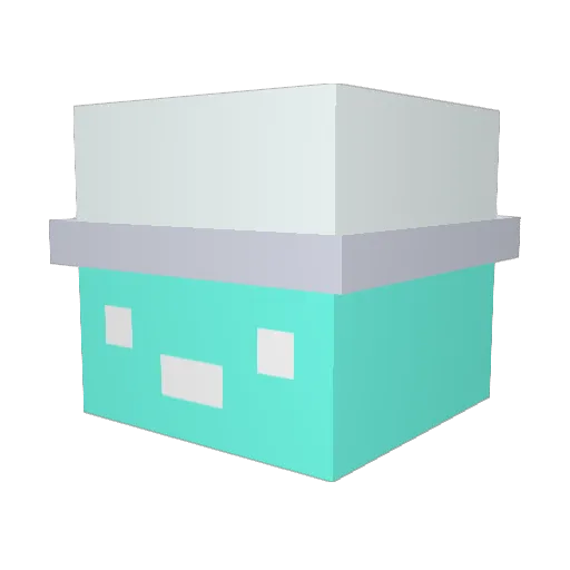 temmbi Minecraft avatar head, 3D render