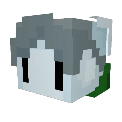 temmie_90 Minecraft avatar head, 3D render