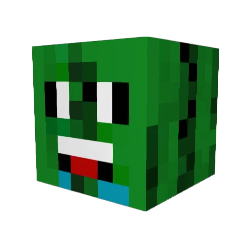temnot Minecraft avatar head, 3D render