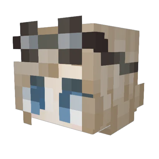 temperance2 Minecraft avatar head, 3D render