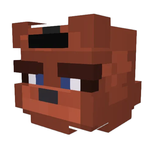 tempering_ Minecraft avatar head, 3D render