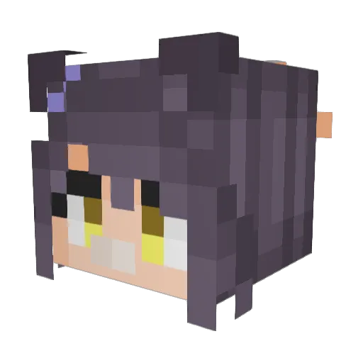 tempestshin Minecraft avatar head, 3D render