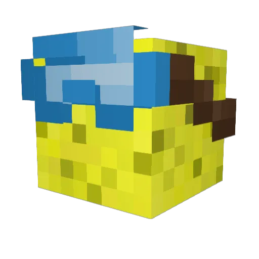 tempted69 Minecraft avatar head, 3D render