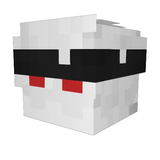 temqbtw Minecraft avatar head, 3D render