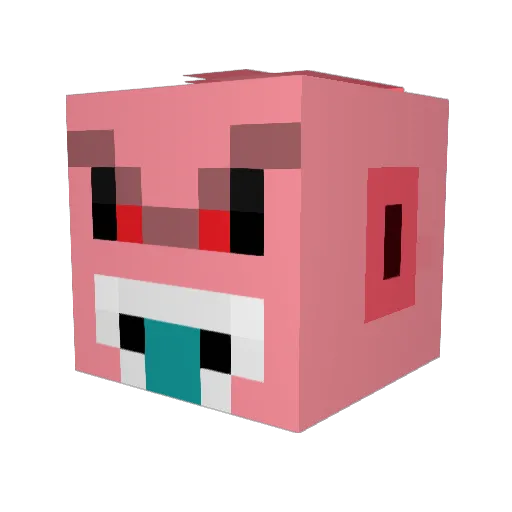 temser1 Minecraft avatar head, 3D render