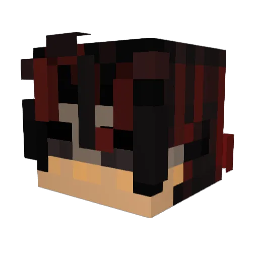 temulaptop Minecraft avatar head, 3D render