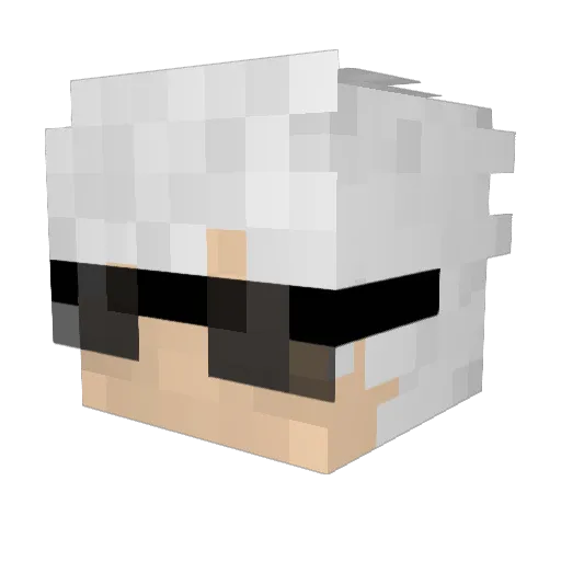 ten_dax Minecraft avatar head, 3D render