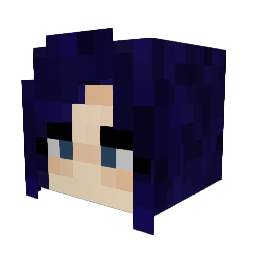 tendashou Minecraft avatar head, 3D render