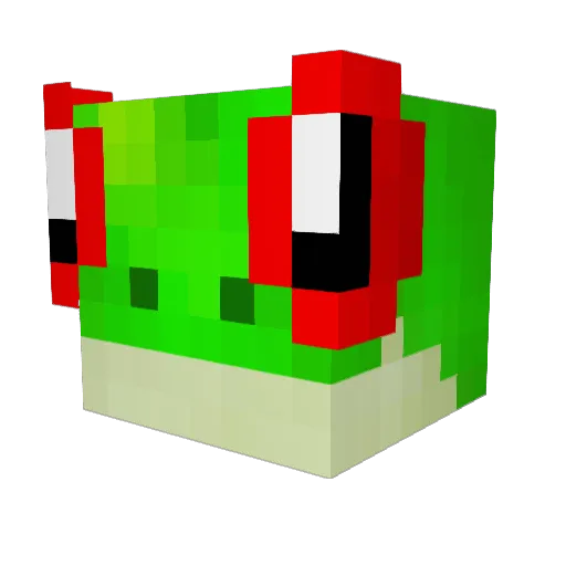 tendersin Minecraft avatar head, 3D render