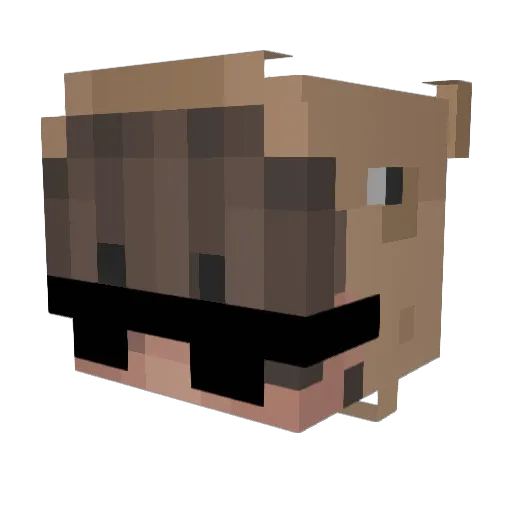tendolino Minecraft avatar head, 3D render