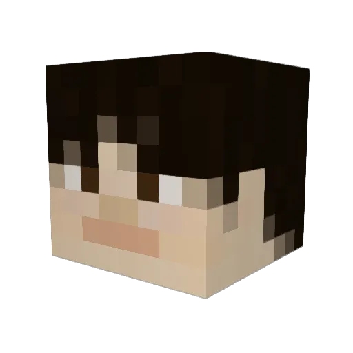 tenduam Minecraft avatar head, 3D render