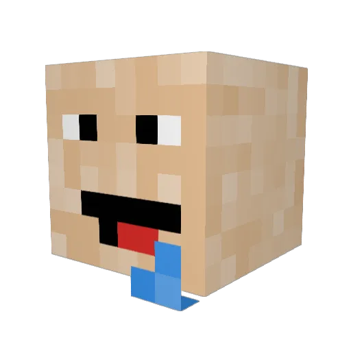 tendyii Minecraft avatar head, 3D render