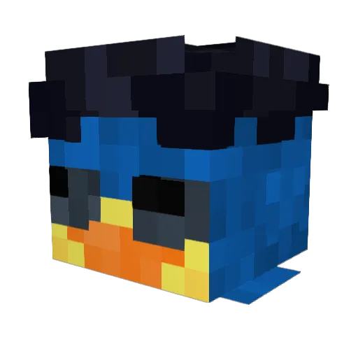 tenfn6 Minecraft avatar head, 3D render