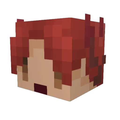 tengetu Minecraft avatar head, 3D render