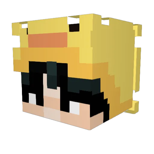 tengiprime Minecraft avatar head, 3D render