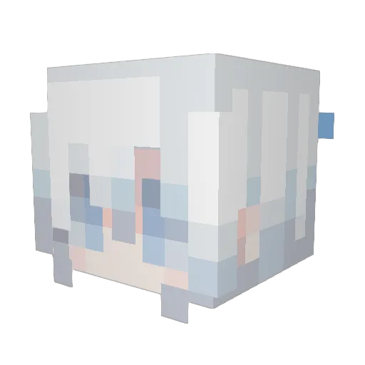 tengqq Minecraft avatar head, 3D render