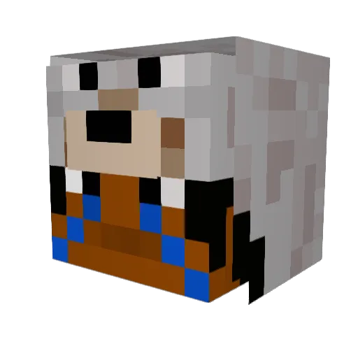 tengrici Minecraft avatar head, 3D render