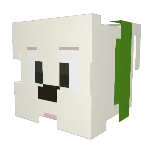 tenguCS Minecraft avatar head, 3D render