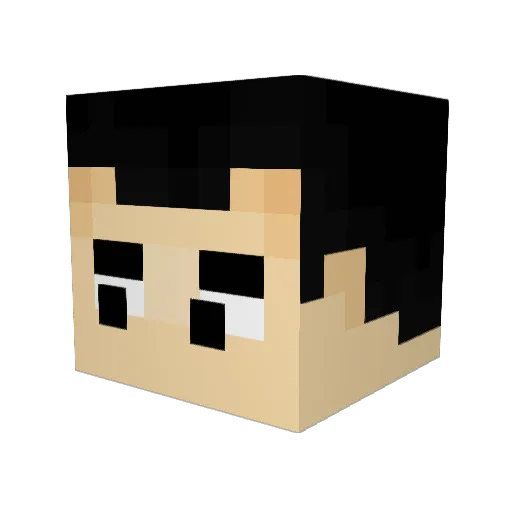 tenguface Minecraft avatar head, 3D render