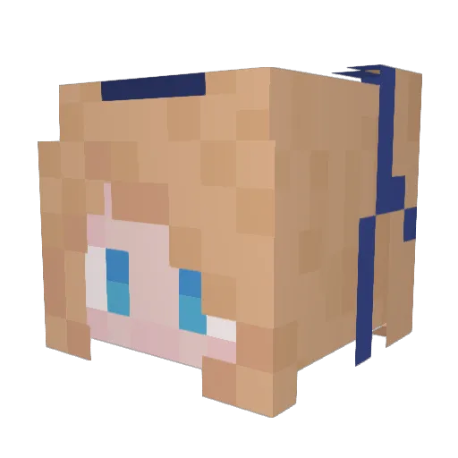 tenguuuu Minecraft avatar head, 3D render