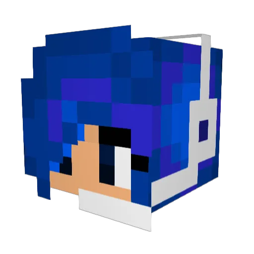 tenholes Minecraft avatar head, 3D render