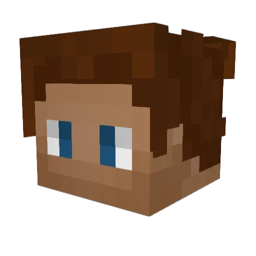 tenksvu Minecraft avatar head, 3D render