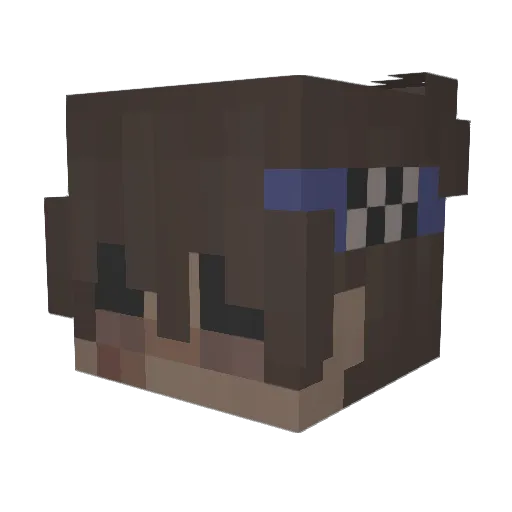 tenlich Minecraft avatar head, 3D render