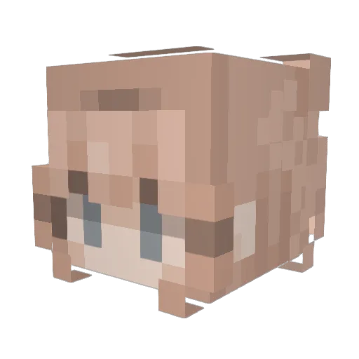 tenlovey Minecraft avatar head, 3D render