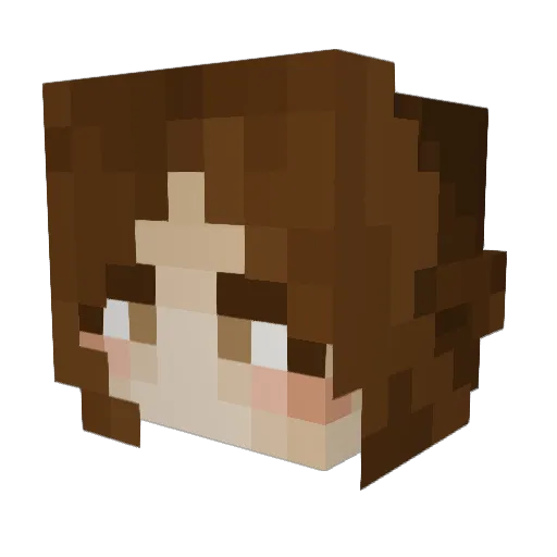 tenn3y Minecraft avatar head, 3D render