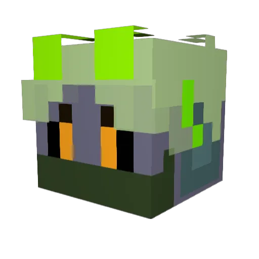 tennP Minecraft avatar head, 3D render