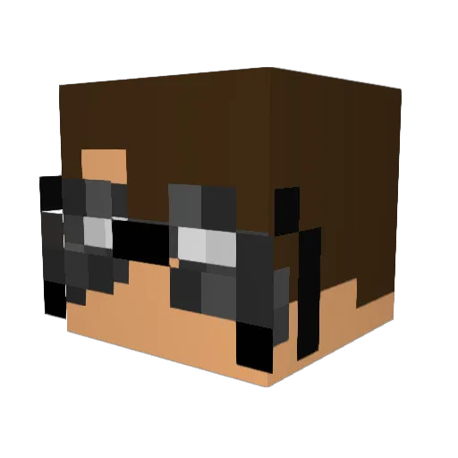 tenniscake Minecraft avatar head, 3D render