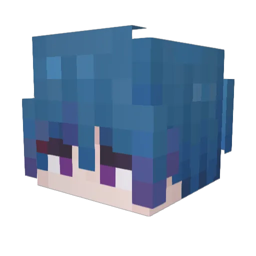 tennluc Minecraft avatar head, 3D render