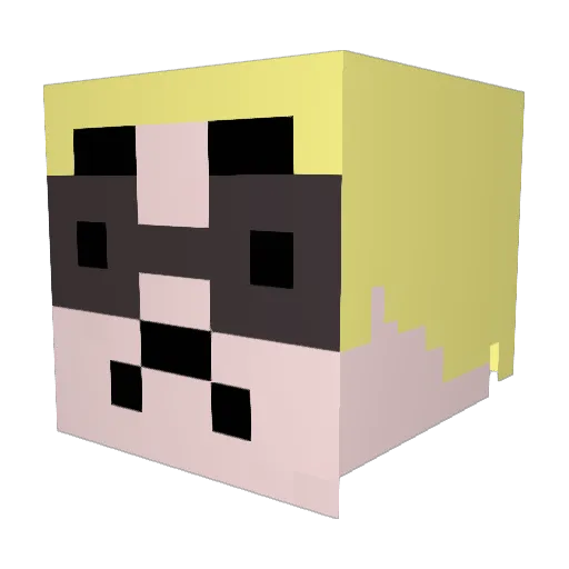 tennosuk Minecraft avatar head, 3D render